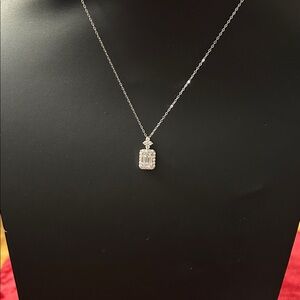 2 CT Moissanite (detachable) w/ chain-GRA Certificate 925 silver